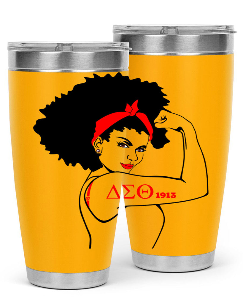 delta sigma theta 6#- black words phrases- Cotton Tank