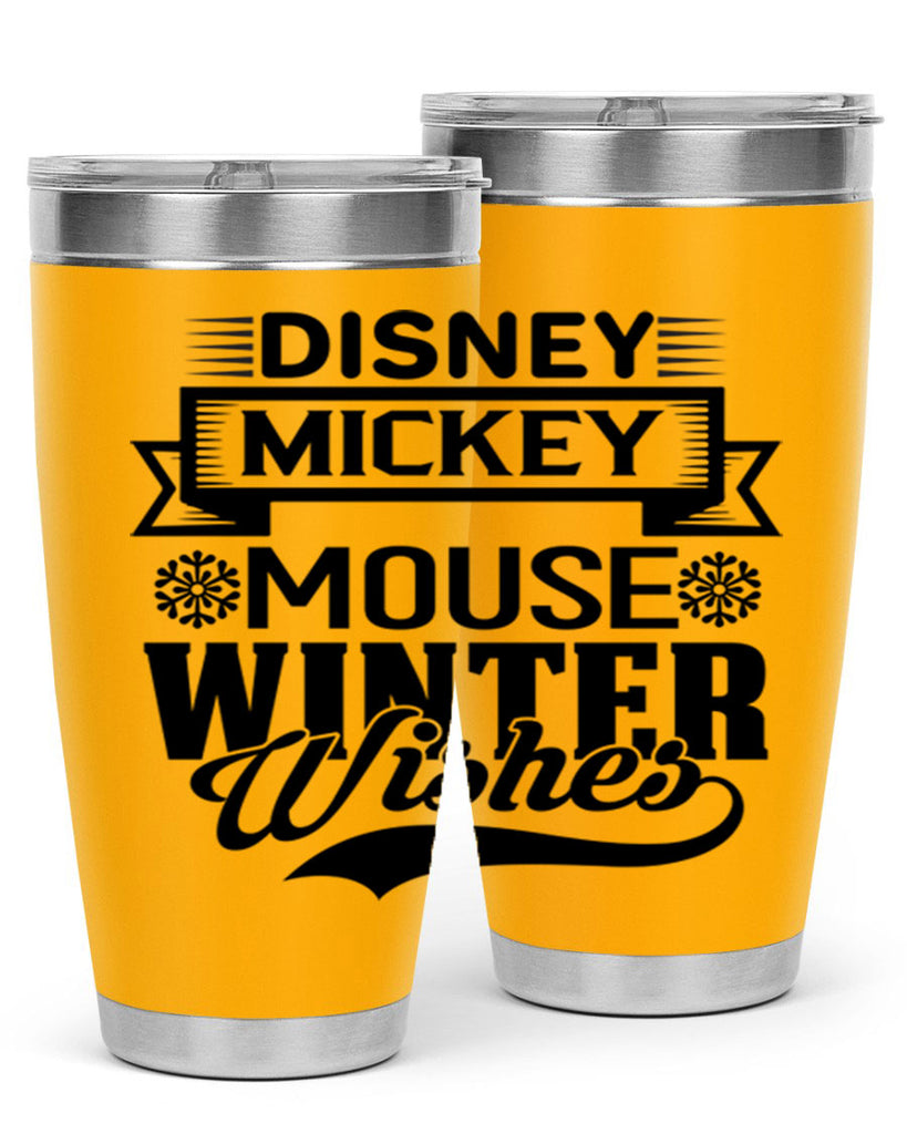 disney mickey mouse winter wishes 93#- winter- Tumbler