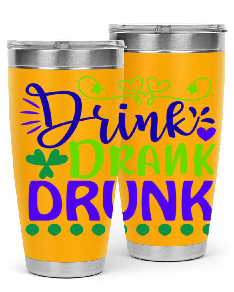 drink drank drunk 22#- mardi gras- Tumbler
