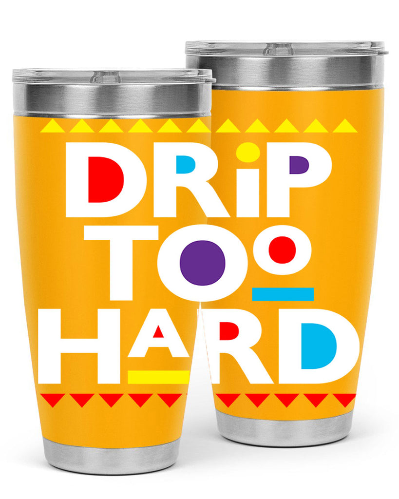 drip too hard 163#- black words phrases- Cotton Tank
