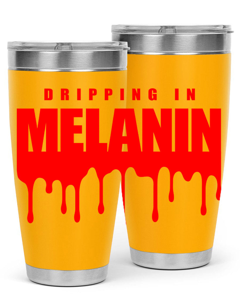 dripping in melanin 161#- black words phrases- Cotton Tank