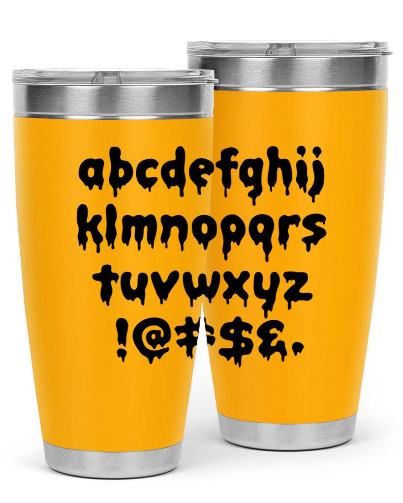 dripping lowercase 162#- black words phrases- Cotton Tank