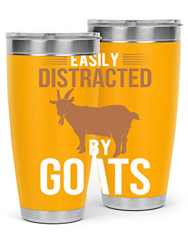 easily distracted by goats Style 5#- goat- Tumbler