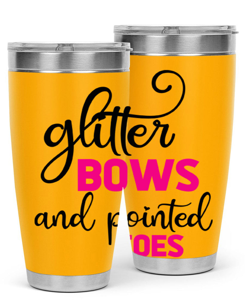 glitter bows and pointed toes 41#- ballet- Tumbler