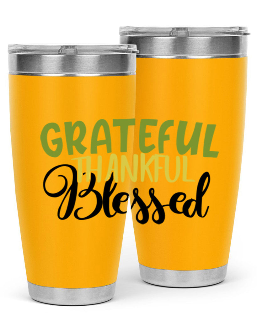 grateful thankful blessed 57#- thanksgiving- Tumbler
