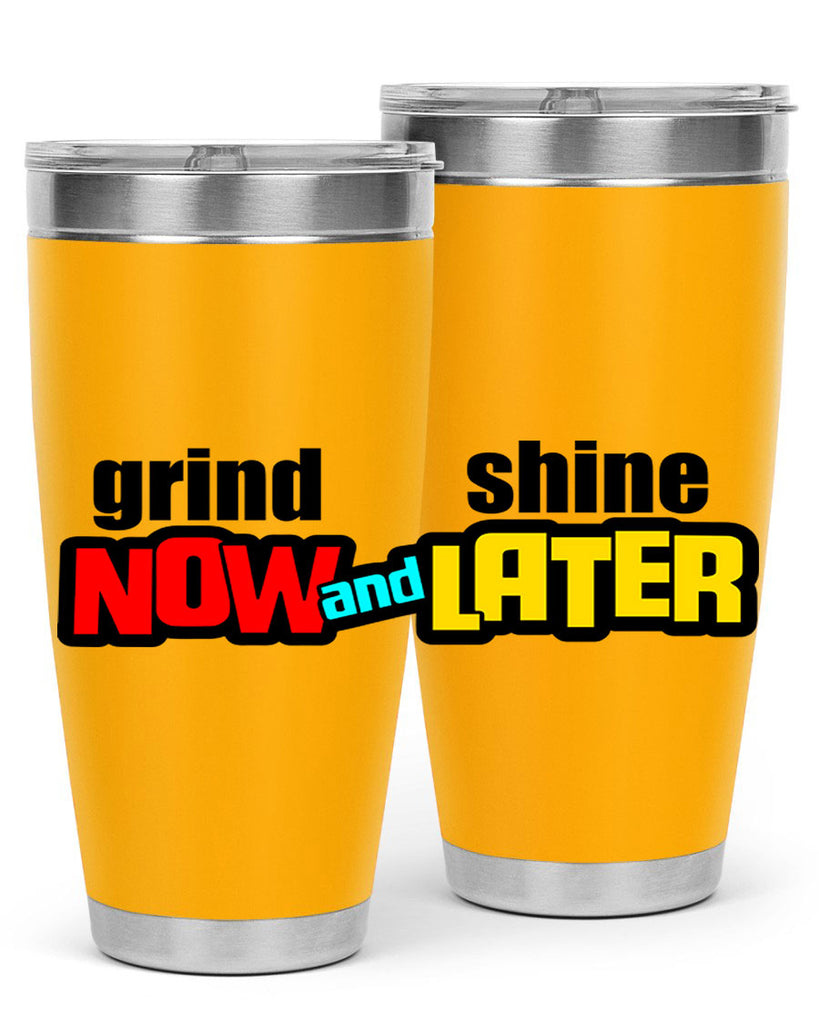 grind now and shine later 142#- black words phrases- Cotton Tank