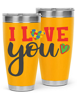 i love you Style 23#- autism- Tumbler