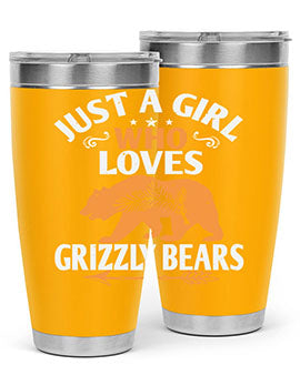 just a girl who loves Grizzly Bears 20#- Bears- Tumbler