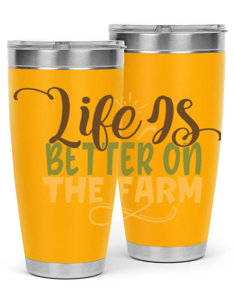 life is better on the farm 5#- farming and gardening- Tumbler