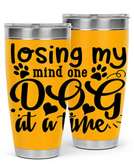 losing my mind one dog at a time Style 75#- dog- Tumbler