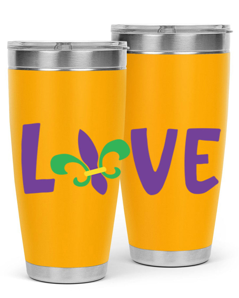 love 80#- mardi gras- Tumbler