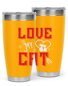 love my cat Style 67#- cat- Tumbler