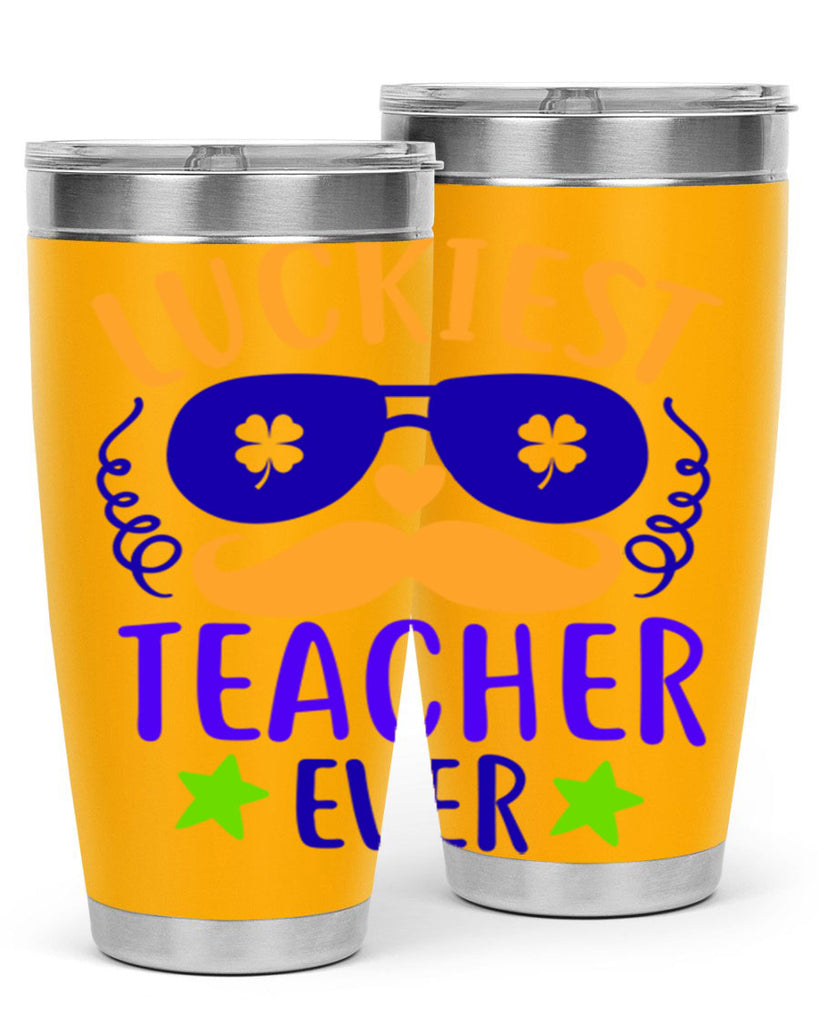 luckiest teacher ever 14#- mardi gras- Tumbler