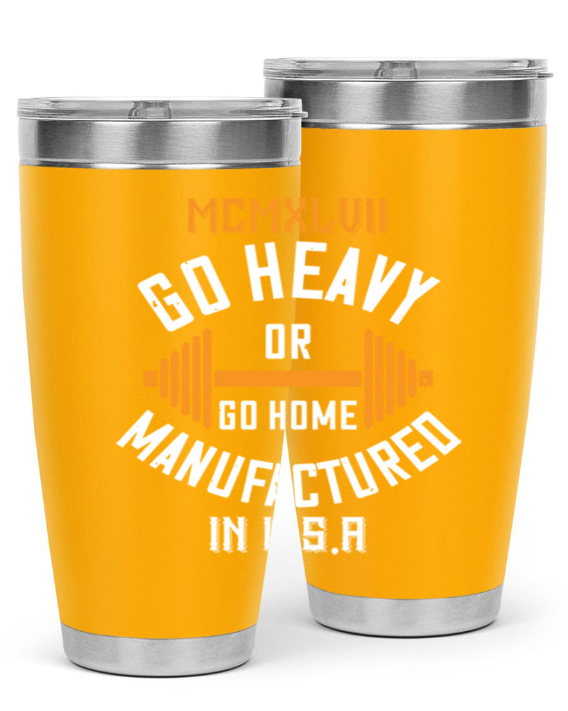 mcmxlvii go heavy or go home manufactured in 84#- gym- Tumbler