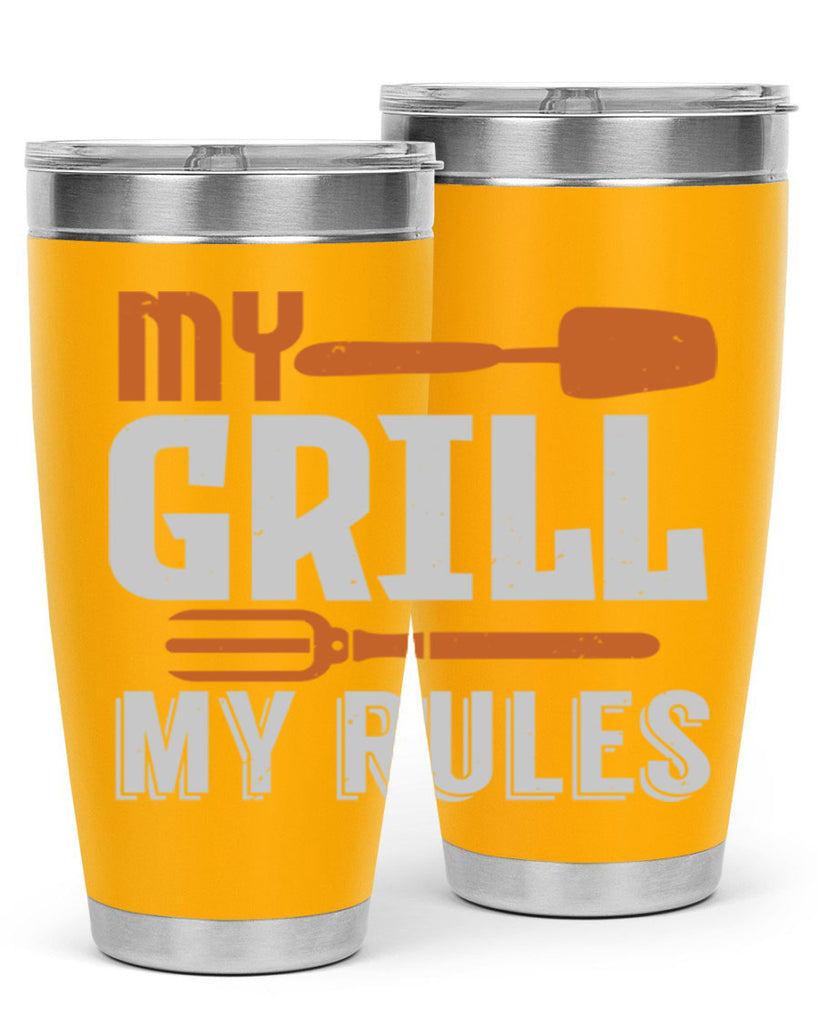 my grill my rules 20#- bbq- Tumbler