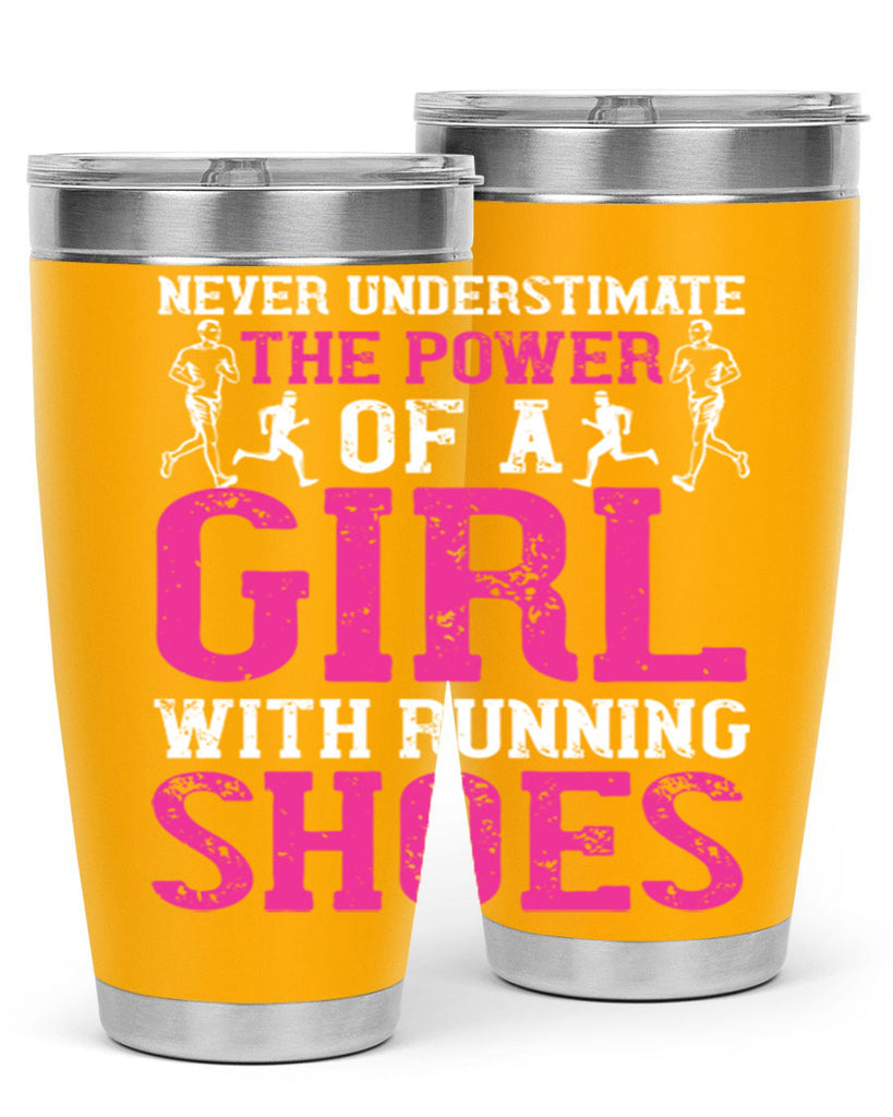 never understimate the power of a girl with running shoes 29#- running- Tumbler