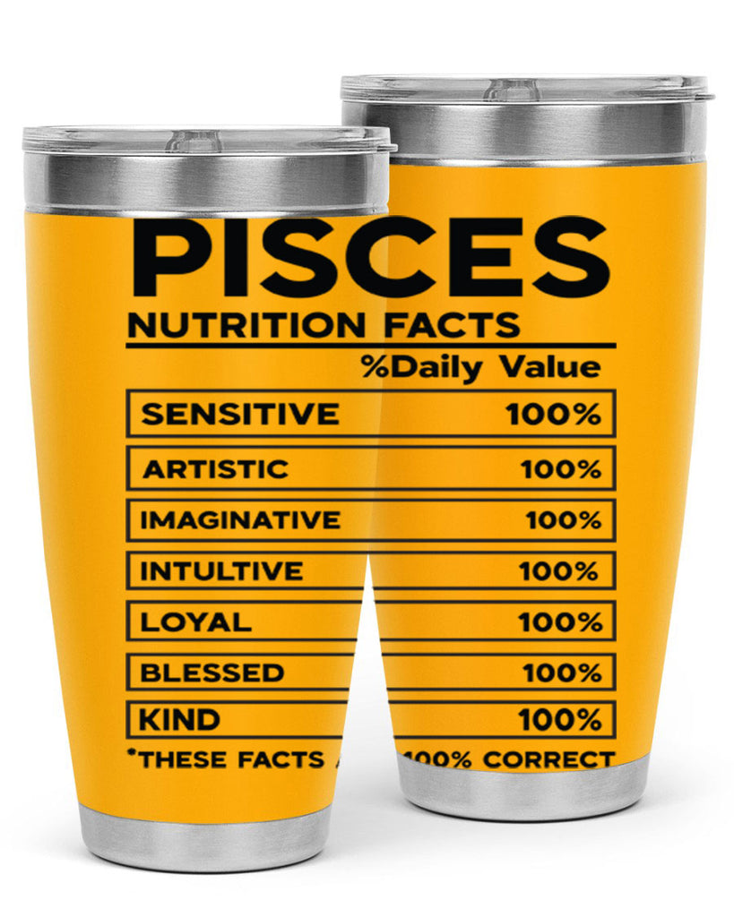 pisces Nutrition Facts 367#- zodiac- Tumbler