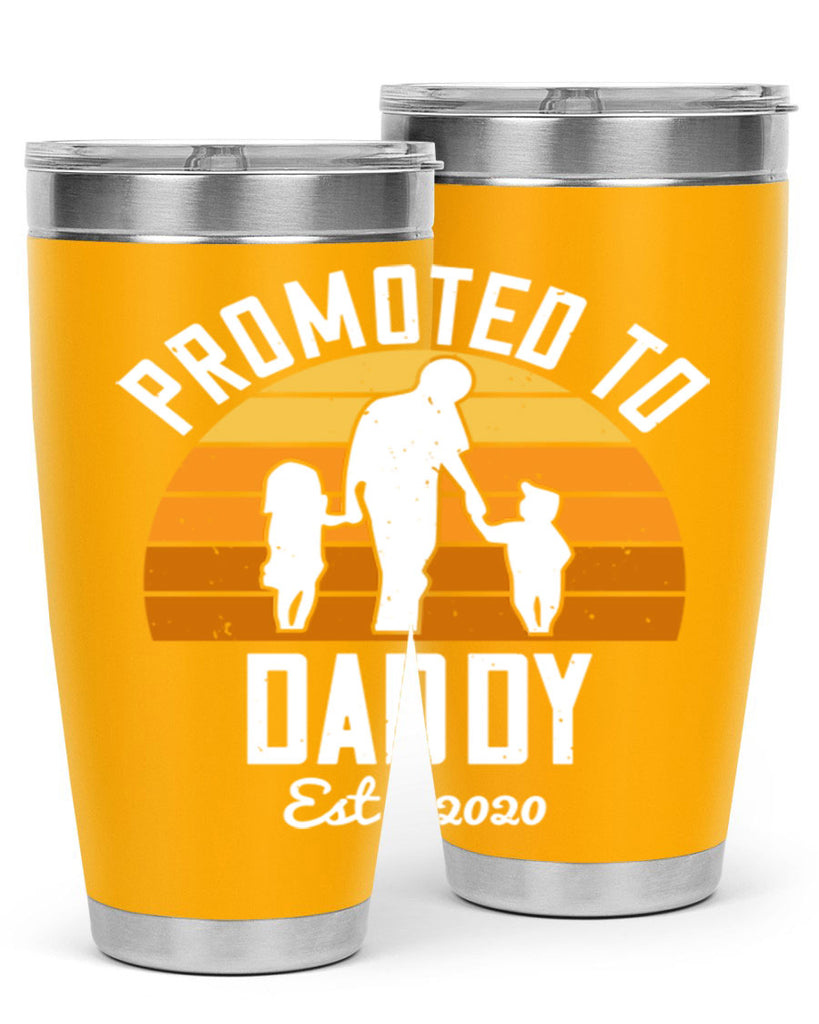 promoted to daddy est 187#- fathers day- Tumbler