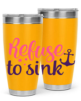 refuse to sink Style 4#- breast cancer- Tumbler