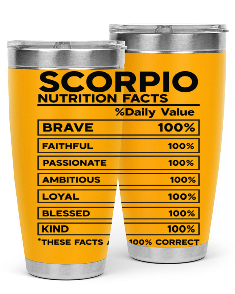 scorpio Nutrition Facts 434#- zodiac- Tumbler