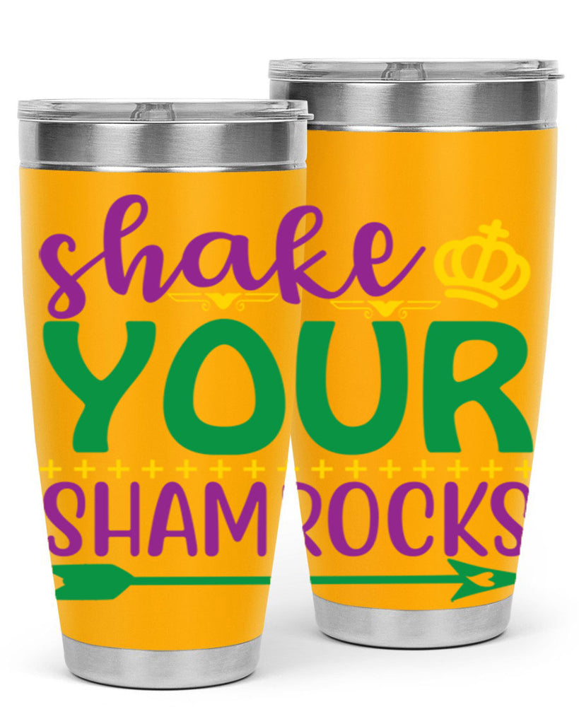 shake your shamrocks 2#- mardi gras- Tumbler