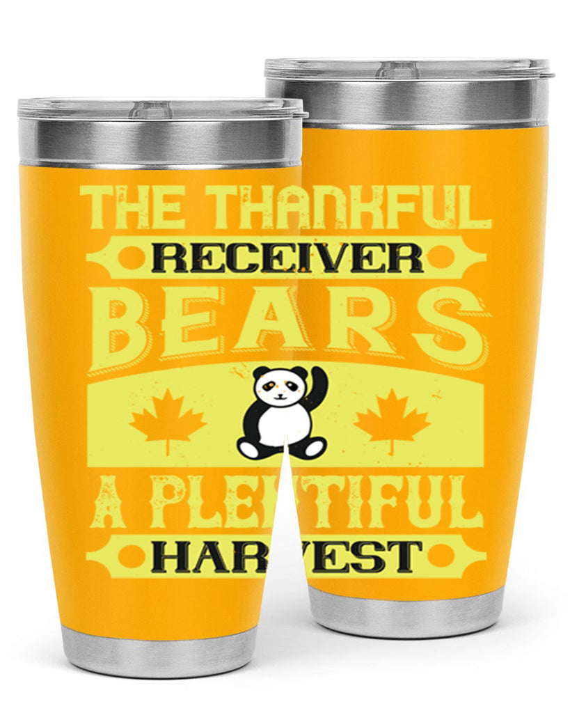the thankful receiver bears a plentiful harvest 2#- thanksgiving- Tumbler