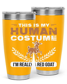 this is my human costume im really a red goat Style 1#- goat- Tumbler