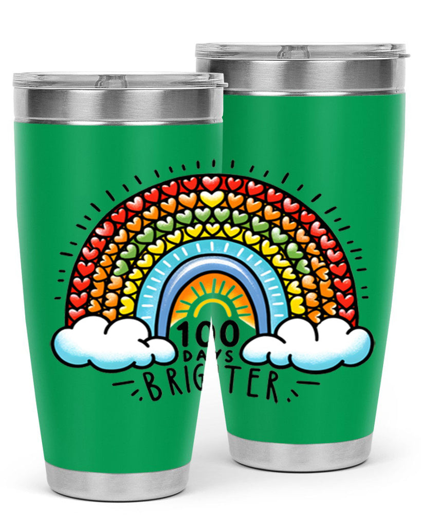 100 Days Brighter PNG 29#- 100 days of school- Tumbler