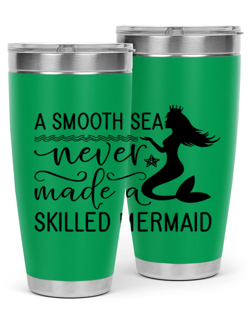 A smooth sea never made 12#- mermaid- Tumbler