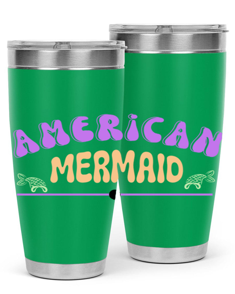 American Mermaid 16#- mermaid- Tumbler