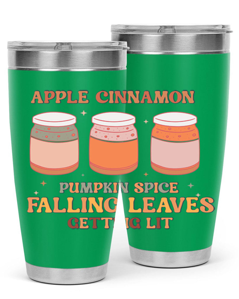 Apple Cinnamon Pumpkin Spice Falling Leaves Getting Lit 12#- fall- Tumbler