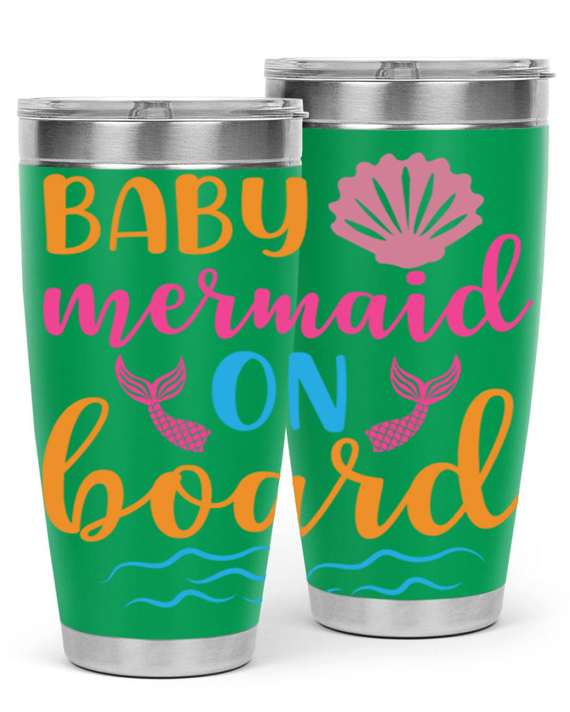 Baby Mermaid On Board 39#- mermaid- Tumbler