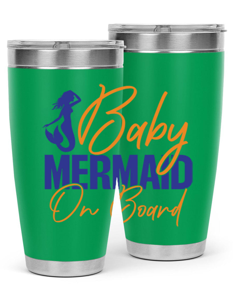 Baby Mermaid on Board 20#- mermaid- Tumbler