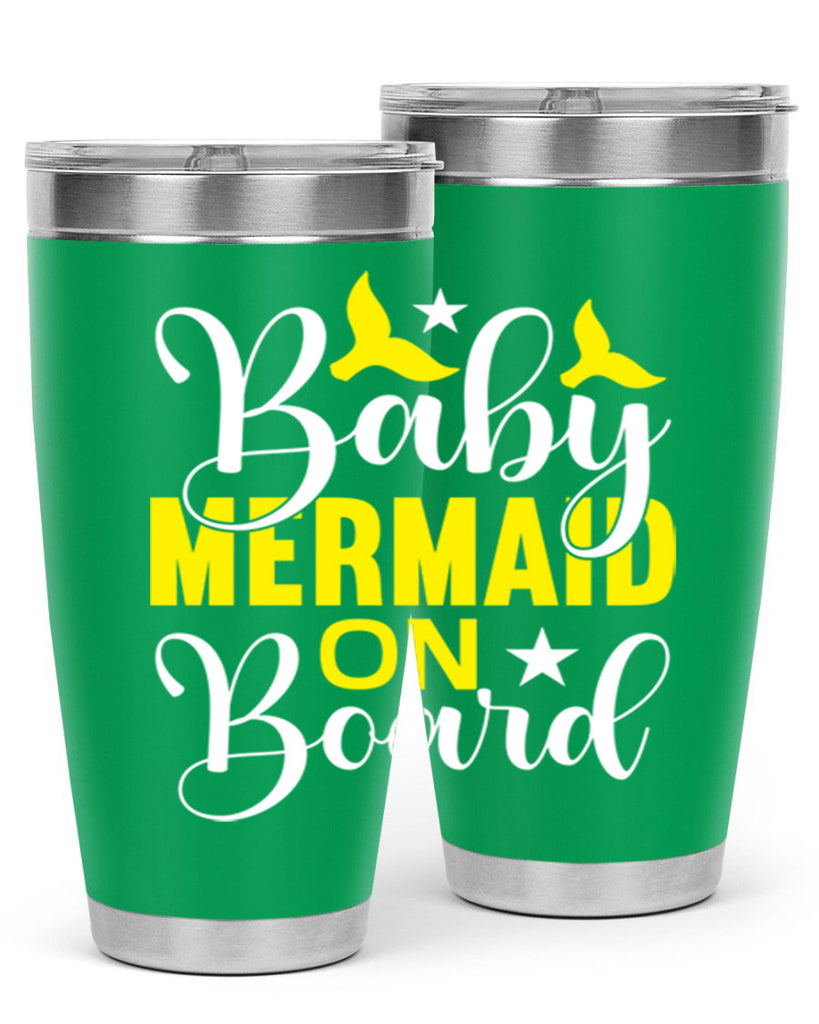 Baby Mermaid on Board 21#- mermaid- Tumbler