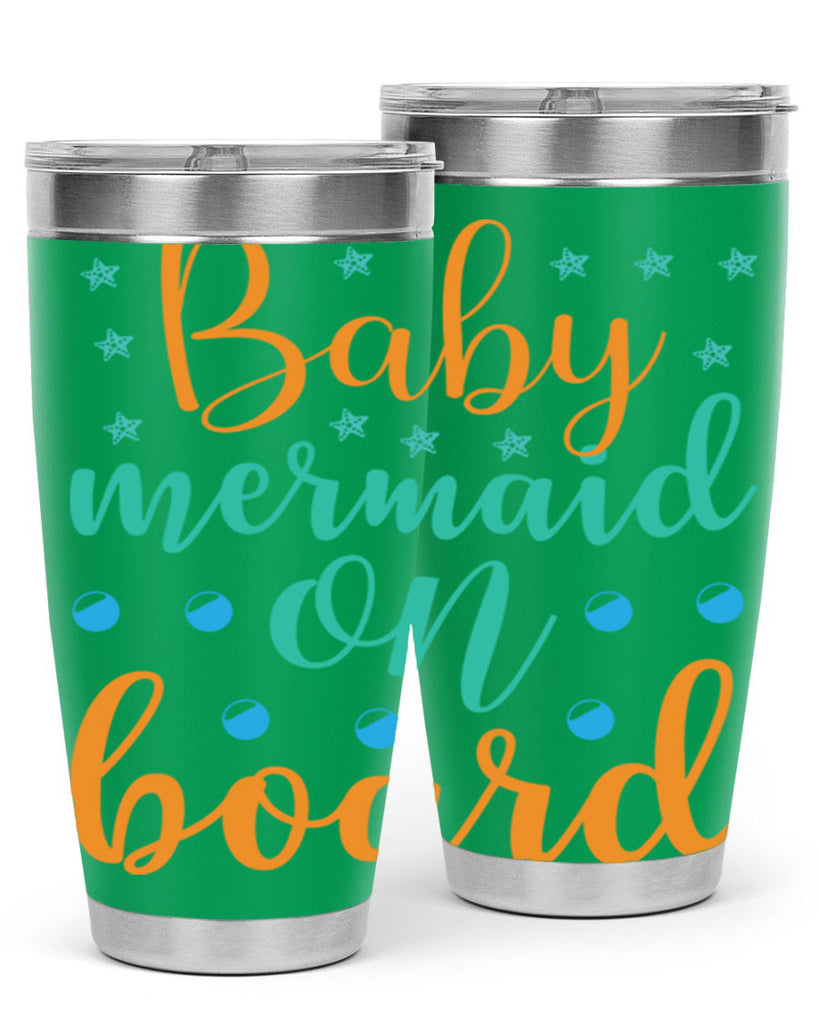 Baby Mermaid on Board 40#- mermaid- Tumbler