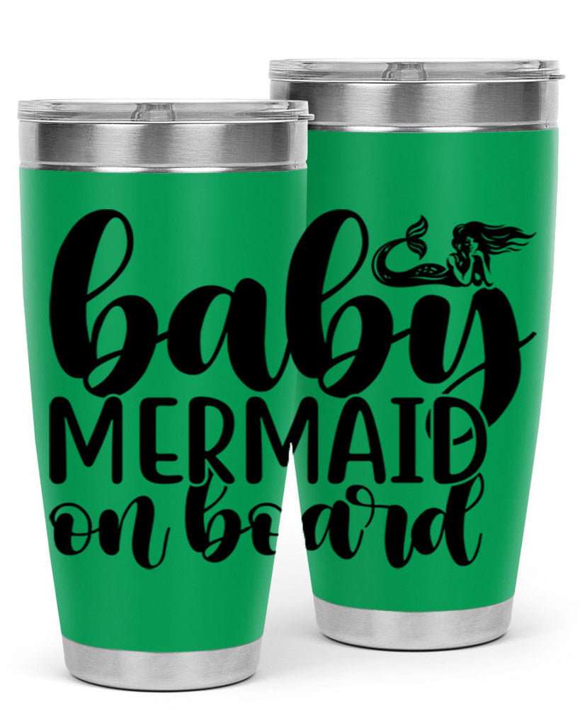Baby mermaid on board 41#- mermaid- Tumbler