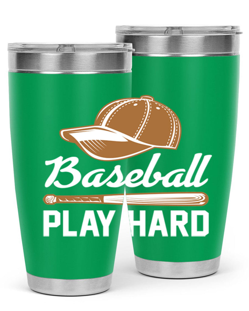 Baseball play 1444#- baseball- Tumbler