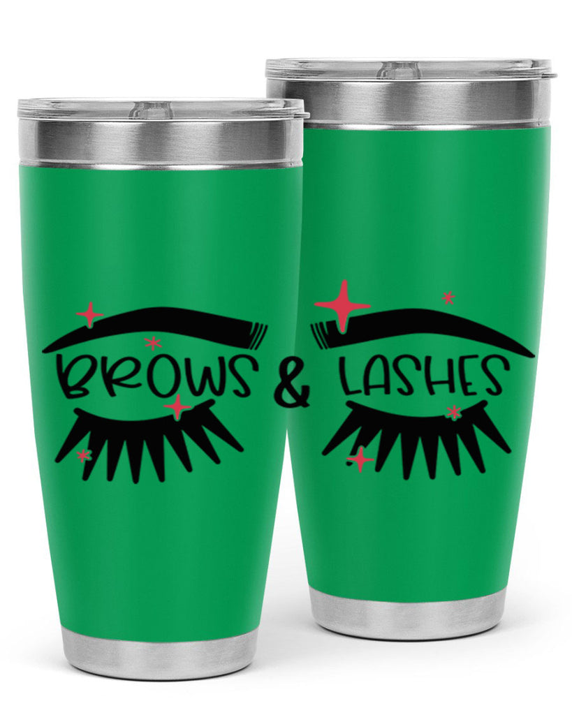 Brows Lashes Style 123#- make up- Tumbler