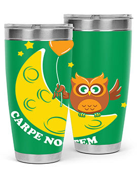 Carpe Noctem Moon Stars Owl A TurtleRabbit 1#- owl- Tumblers