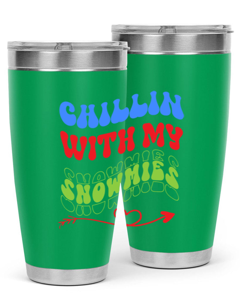 Chillin with my snowmies 42#- winter- Tumbler