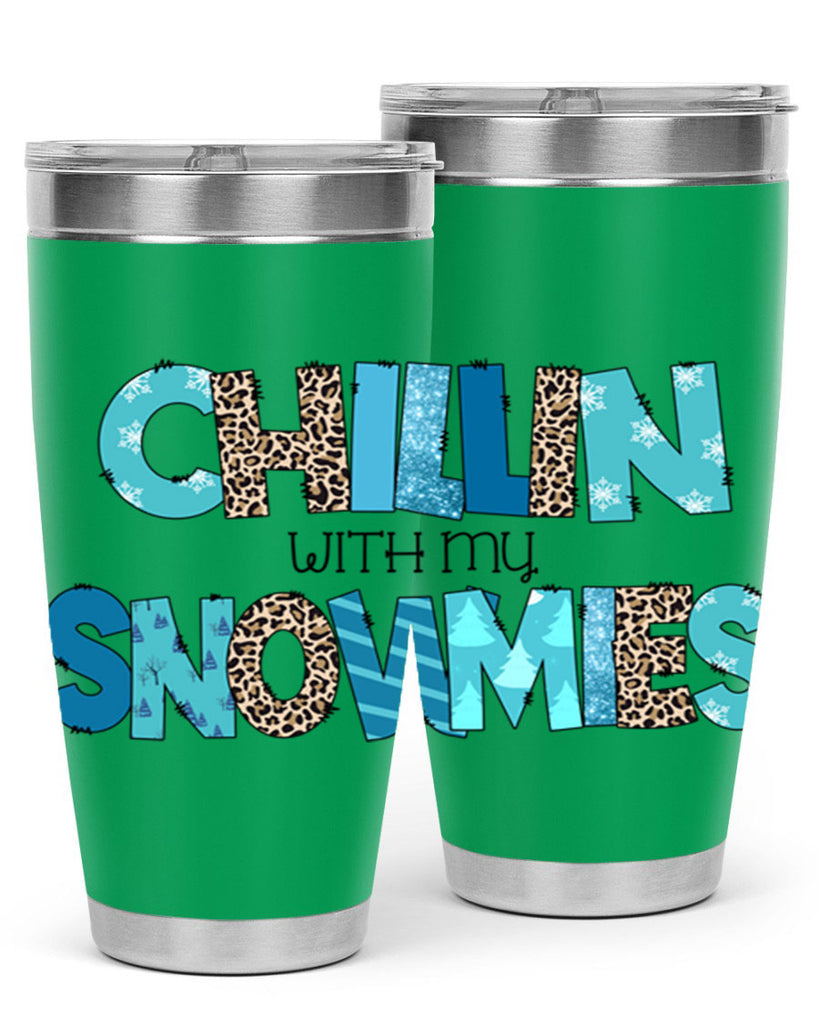 Chillin with my snowmies 43#- winter- Tumbler