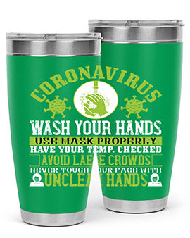 Coronavirus Wash Your Hands Use Style 1#- corona virus- Tumbler