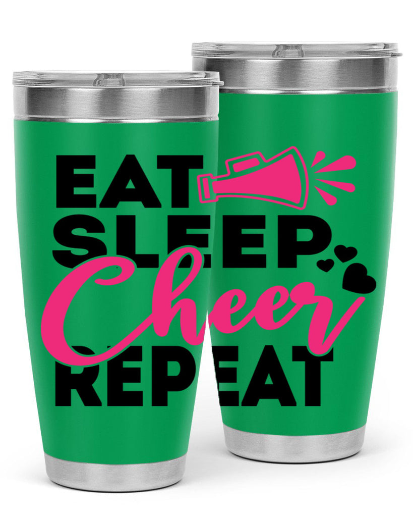 Eat Sleep Cheer Repeate 1315#- cheer- Tumbler