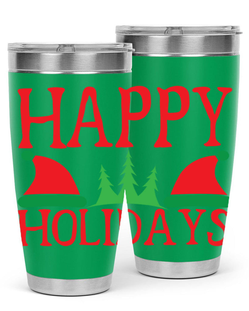 Happy Holidays 136#- winter- Tumbler
