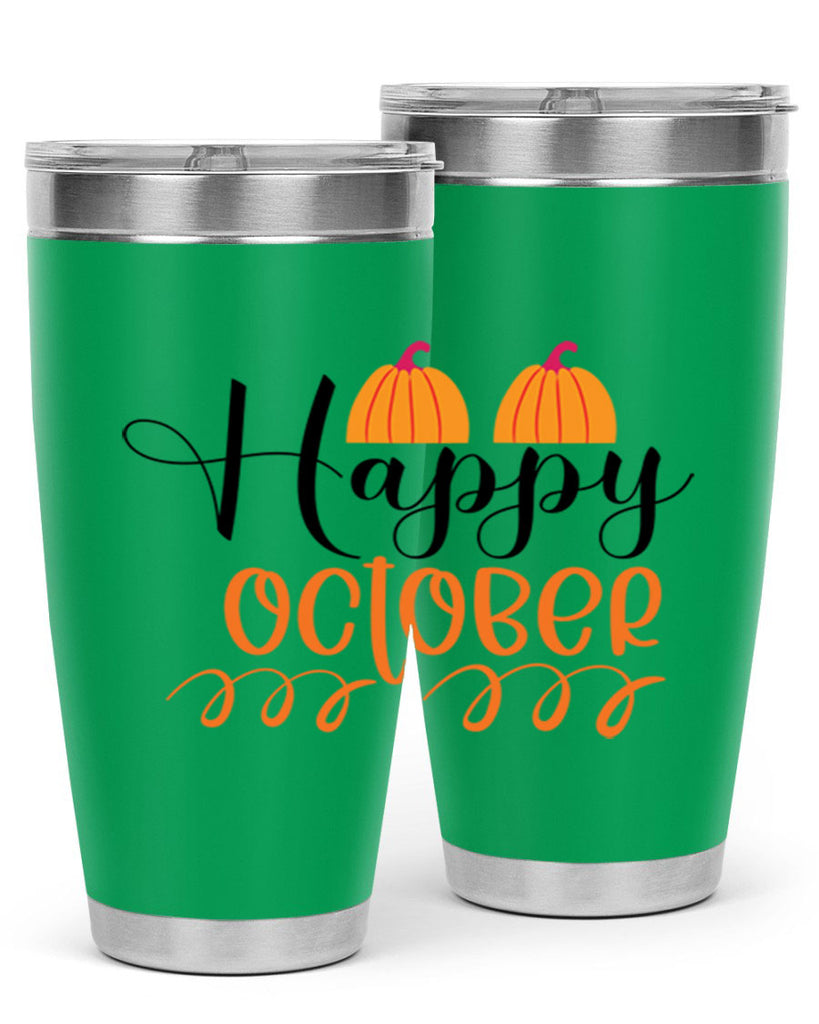 Happy October 238#- fall- Tumbler