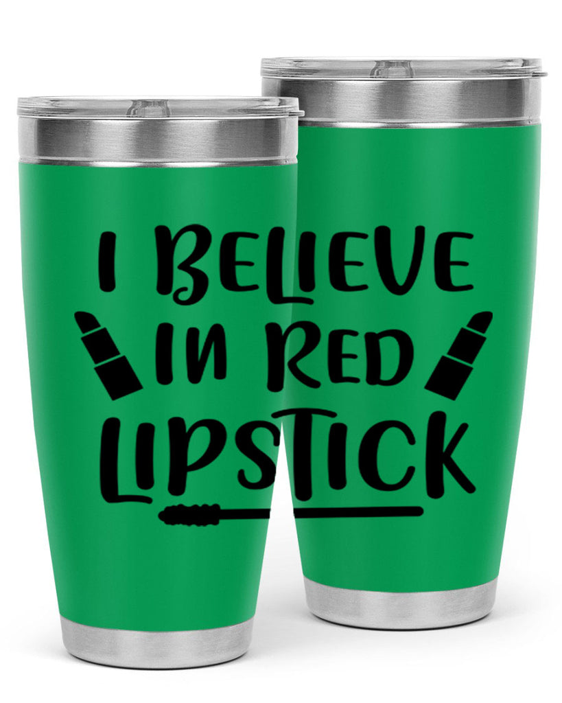 I Believe In Red Lipstick 104#- fashion- Cotton Tank
