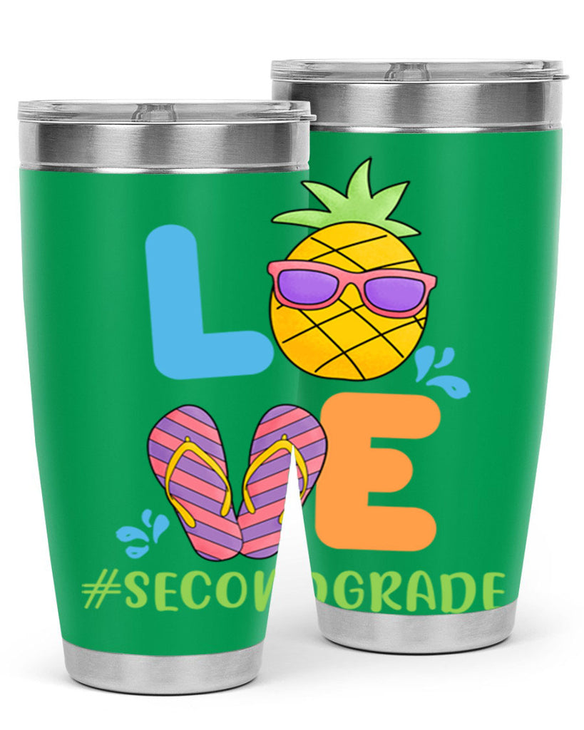 LOVE 2nd Grade Summer Pineapple 17#- second grade- Tumbler