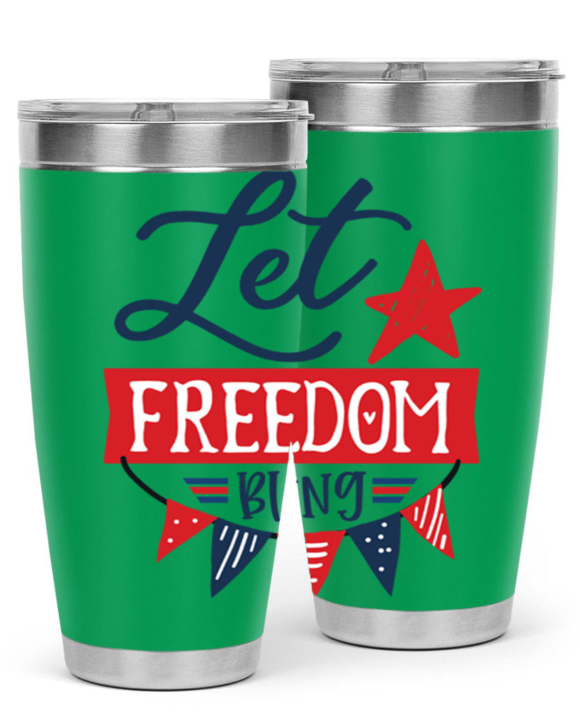 Let freedom bling Style 78#- Fourt Of July- Tumbler
