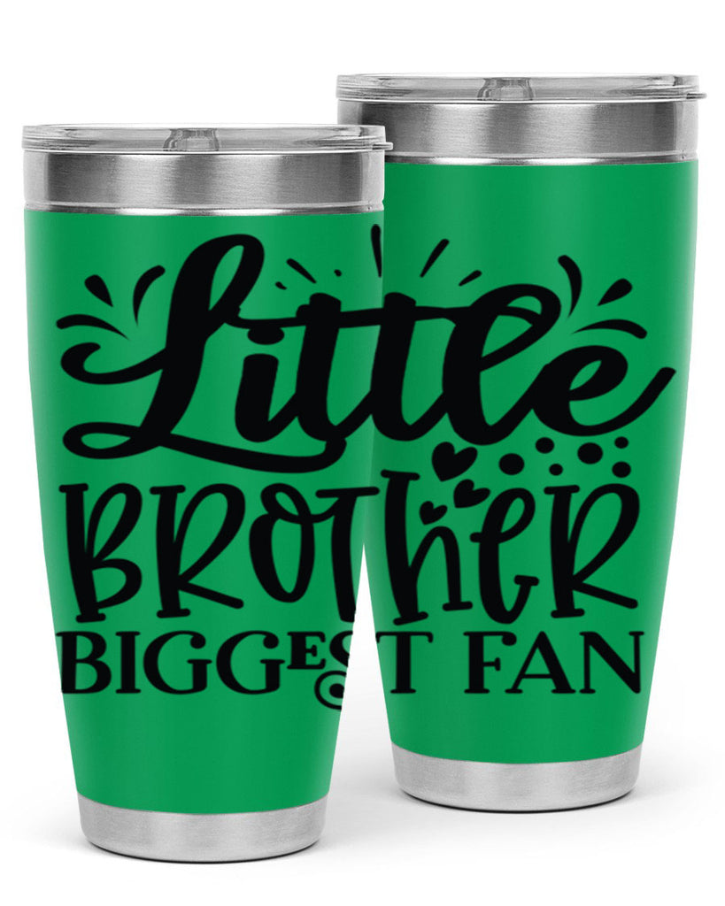 Little Brother Biggest Fan 2056#- baseball- Tumbler