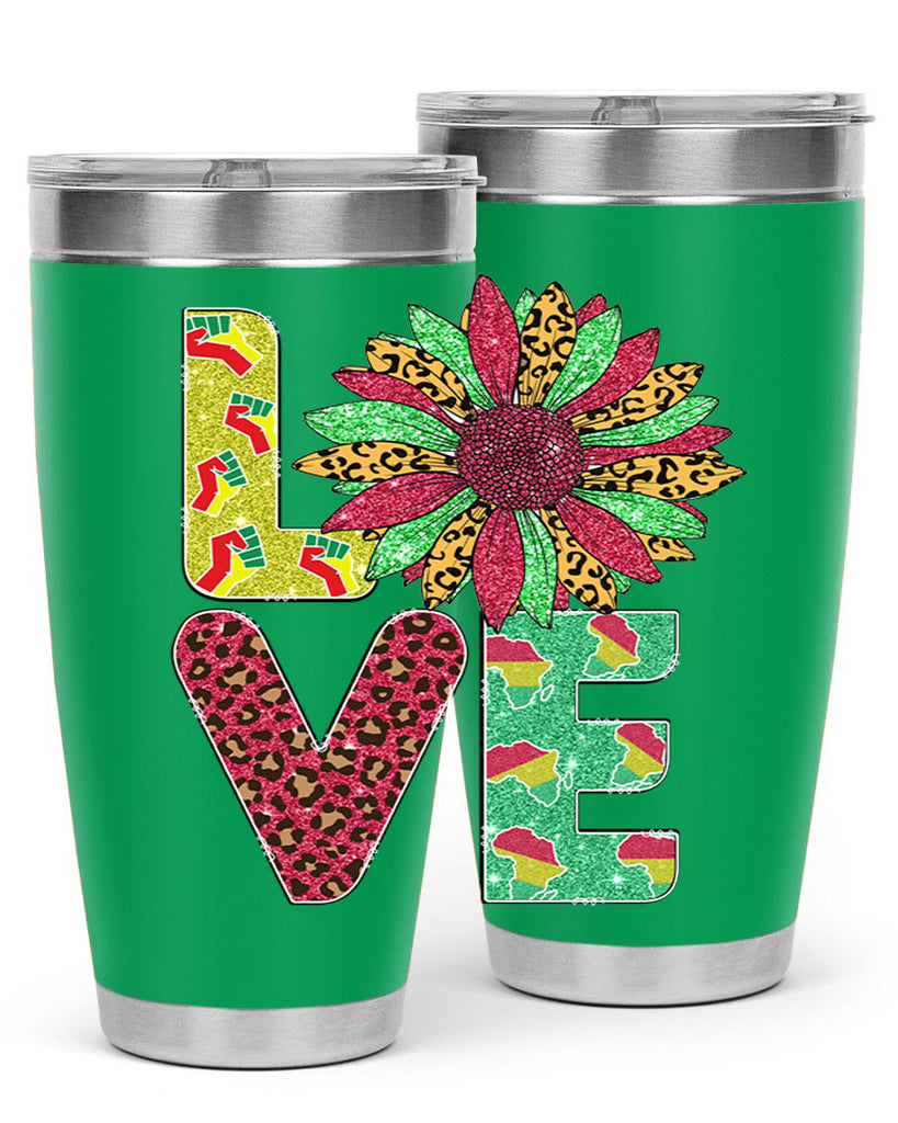 Love Juneteenth Day Fist Sunflower Png 7#- Juneteenth- tumbler
